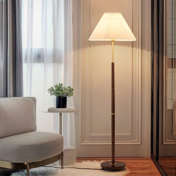 Pleated floor lamp