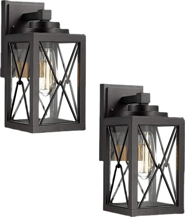 Iron Waterproof Black Outdoor New Wall Sconce