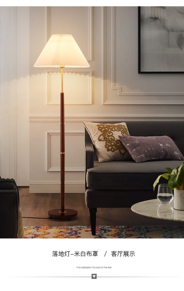 Pleated floor lamp