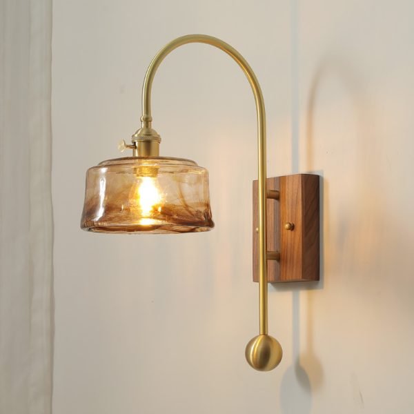 America Living Room Bedroom Brass Creative Wall Sconce